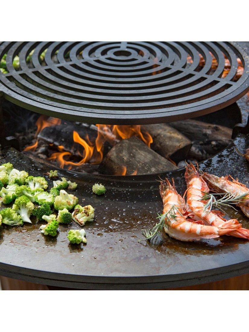 OFYR grill round 100cm black steel accessory, UK version