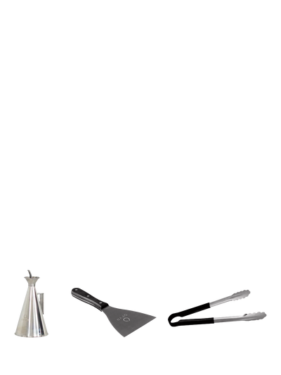 John Lewis OFYR Stainless Steel Spatula, Tongs and Oil Can Barbecue Accessories Set- Buy online at McGrocer