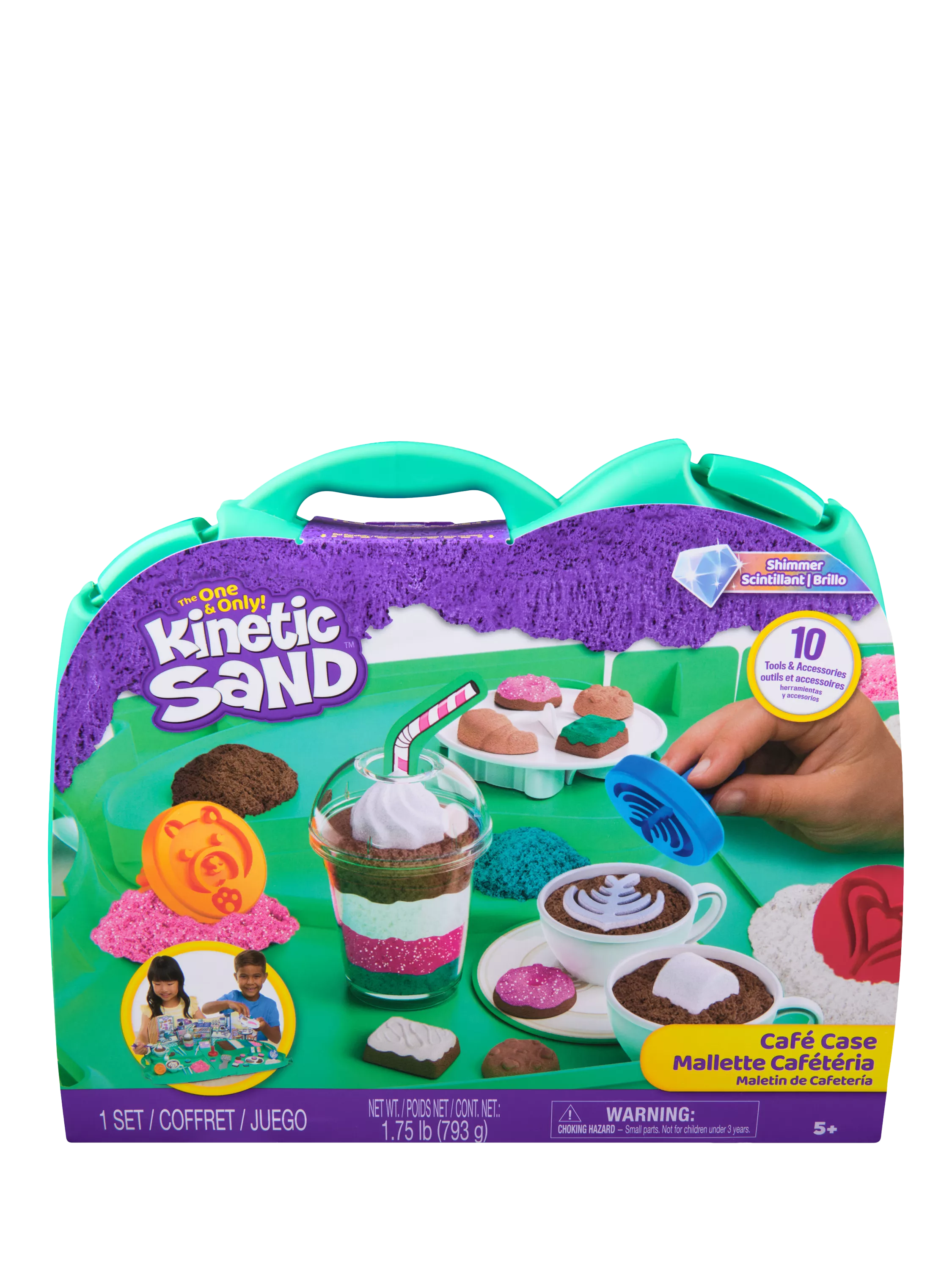 Kinetic Sand Cafe Case sensory playset 793g - British product