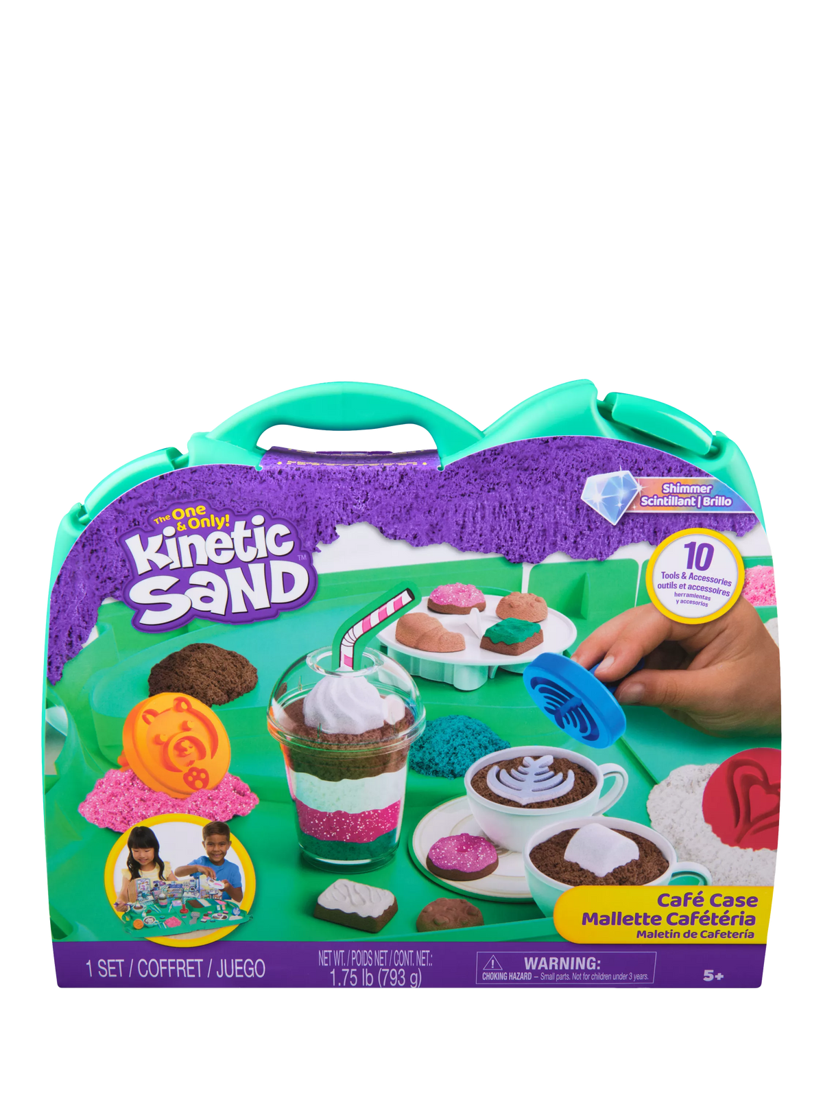 Kinetic Sand Cafe Case sensory playset 793g - British product