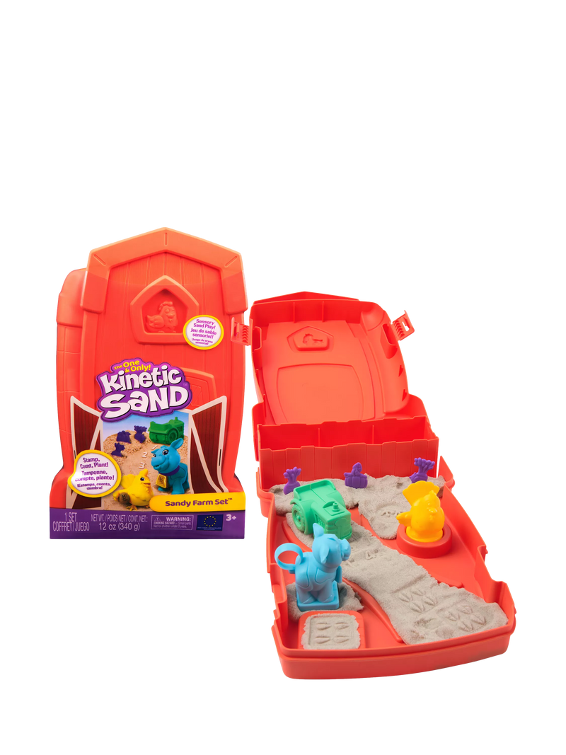 Kinetic Sand Sandy Farm Set 340g sensory sand, imported from the UK