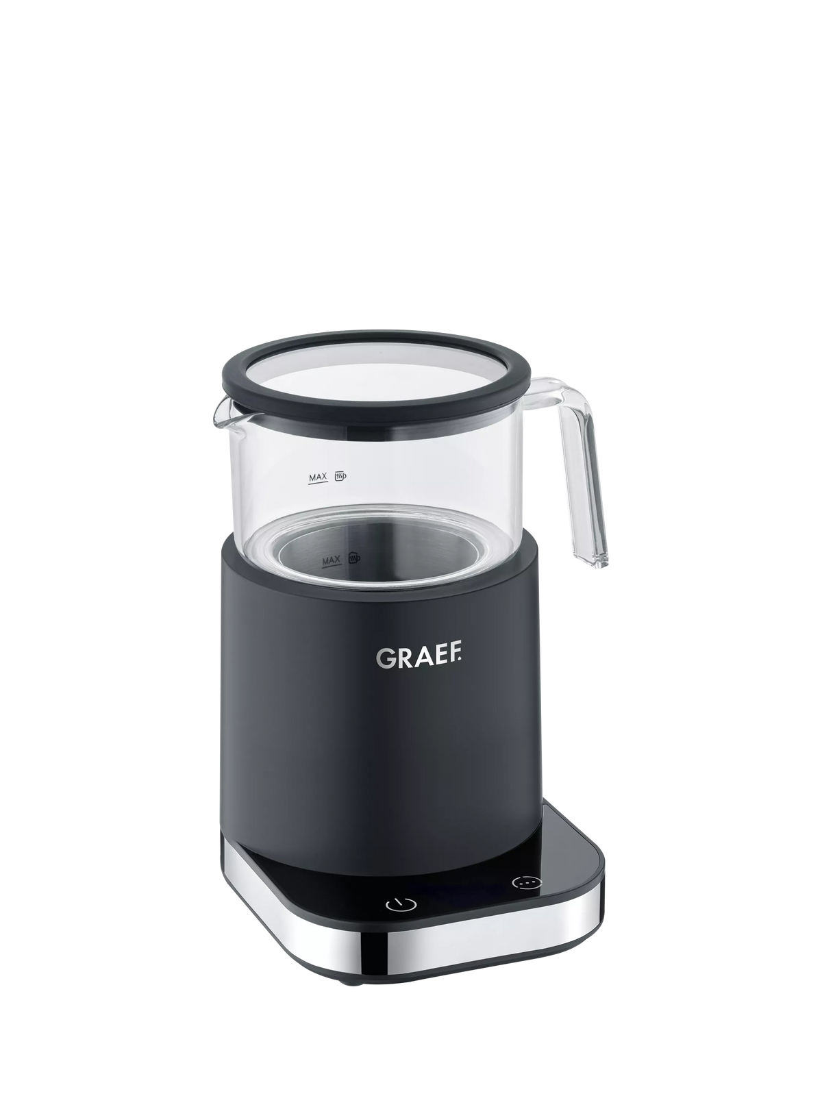Graef MS902 induction milk frother black glass jug - British product