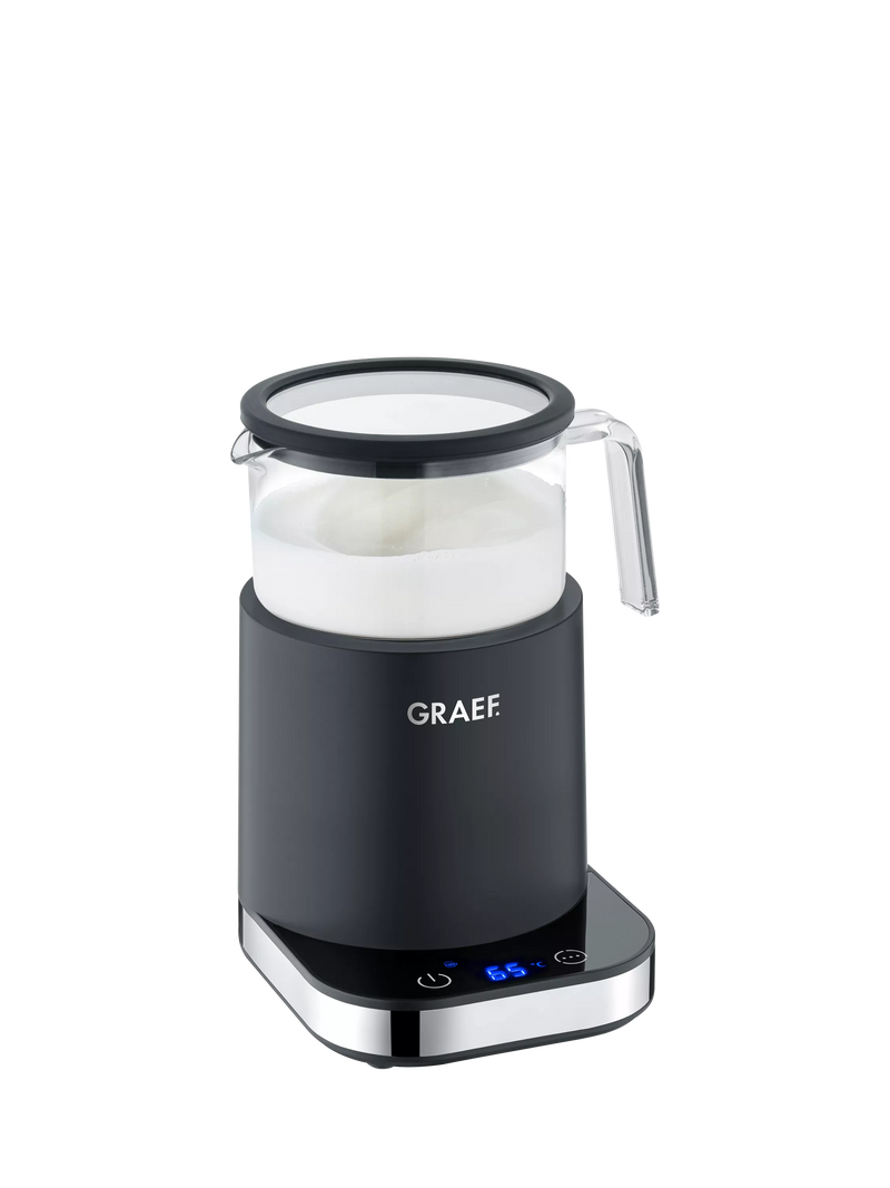 Graef MS902 induction milk frother black glass jug - British product