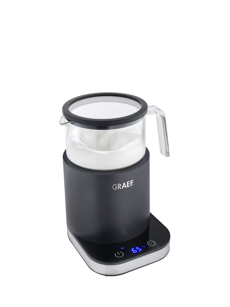 Graef MS902 induction milk frother black glass jug - British product