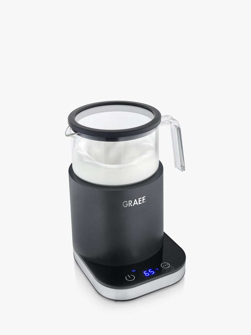 Graef MS902 induction milk frother black glass jug - British product