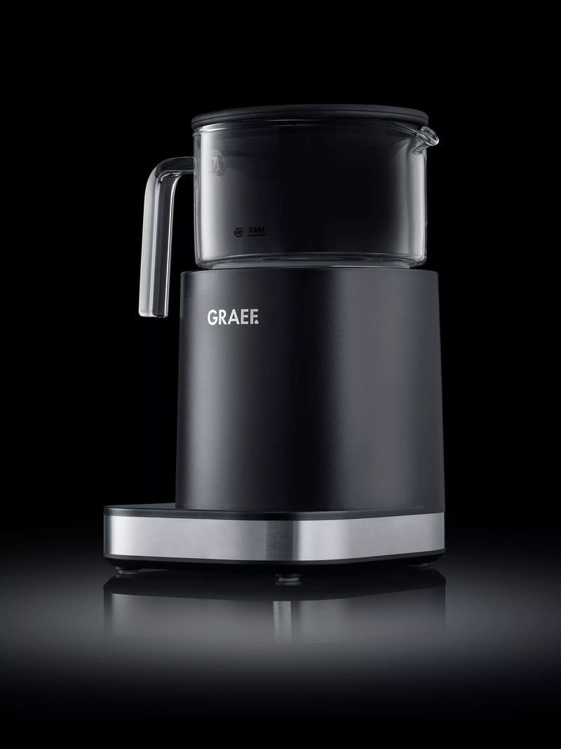Graef MS902 induction milk frother black glass jug - British product