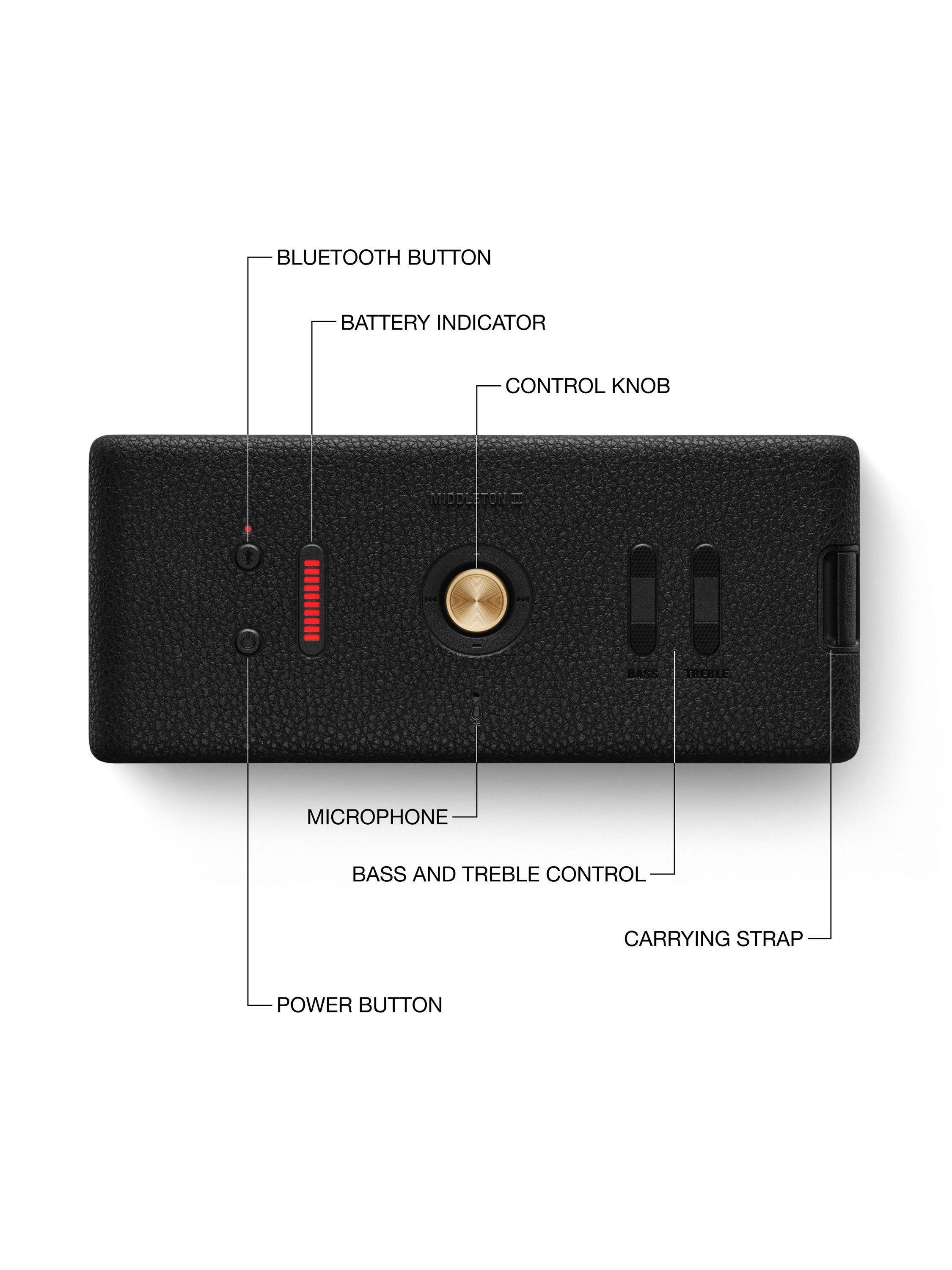 Marshall Middleton II portable Bluetooth speaker, imported from the UK
