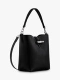 Longchamp Roseau bucket bag black cowhide leather (British brand)