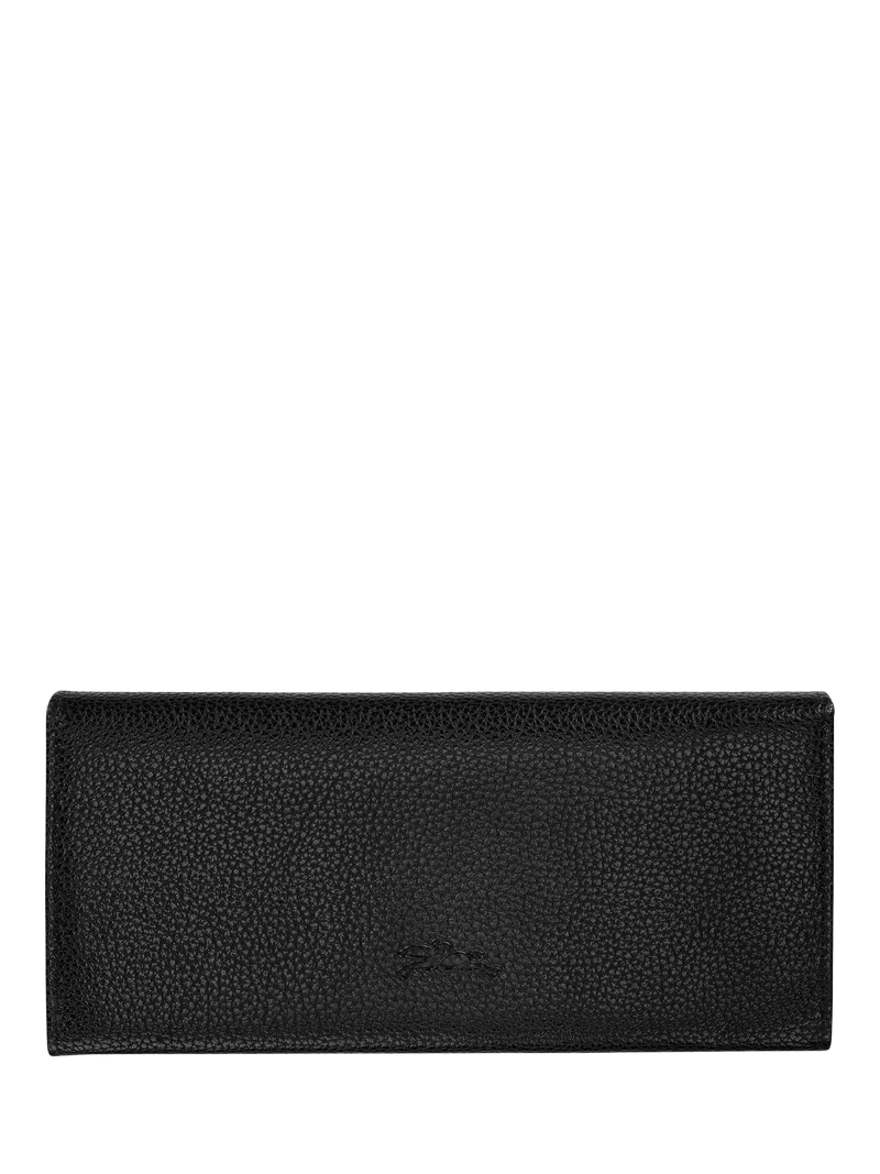 Longchamp Foulonne long leather wallet black, UK version