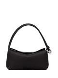 Longchamp Le Roseau Leather Shoulder Bag, Black