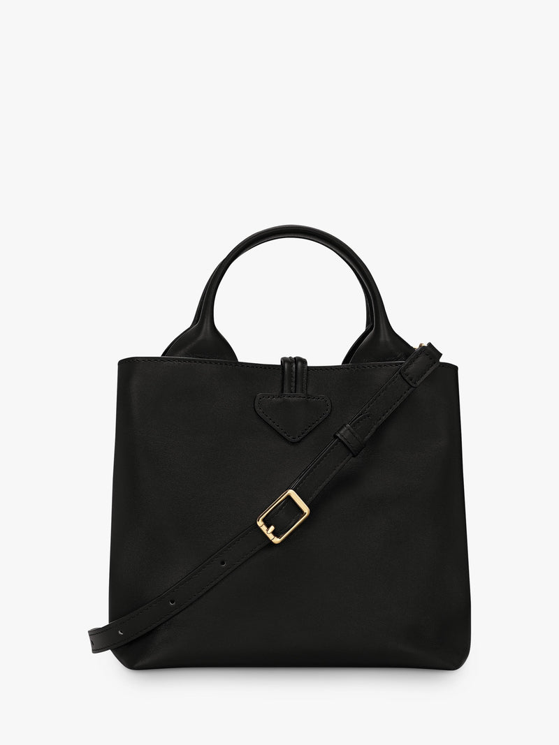 Longchamp Le Roseau black calfskin handbag, UK version
