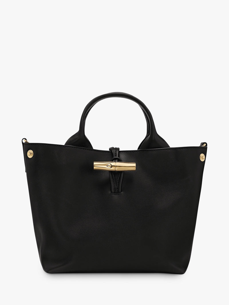 Longchamp Le Roseau black calfskin handbag, UK version