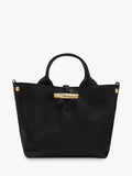 Longchamp Le Roseau black calfskin handbag, UK version
