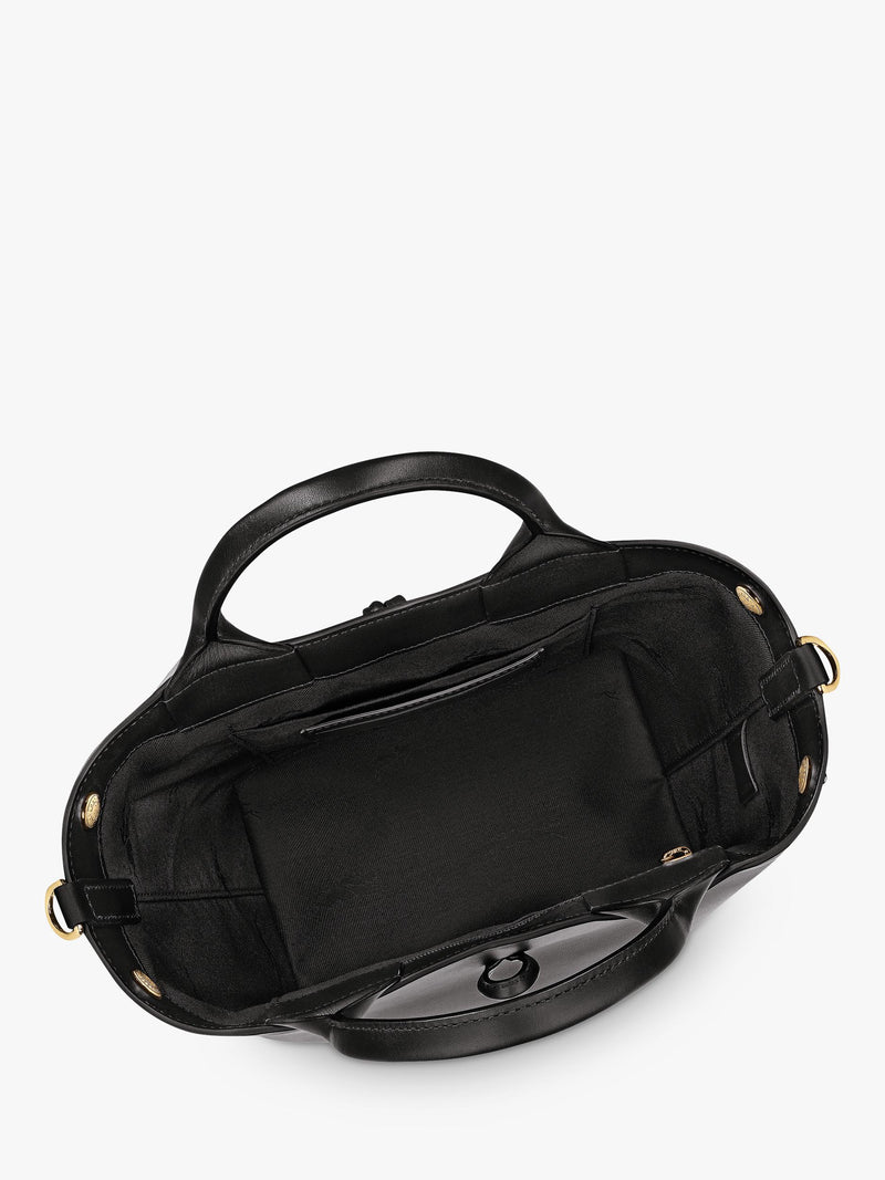Longchamp Le Roseau black calfskin handbag, UK version