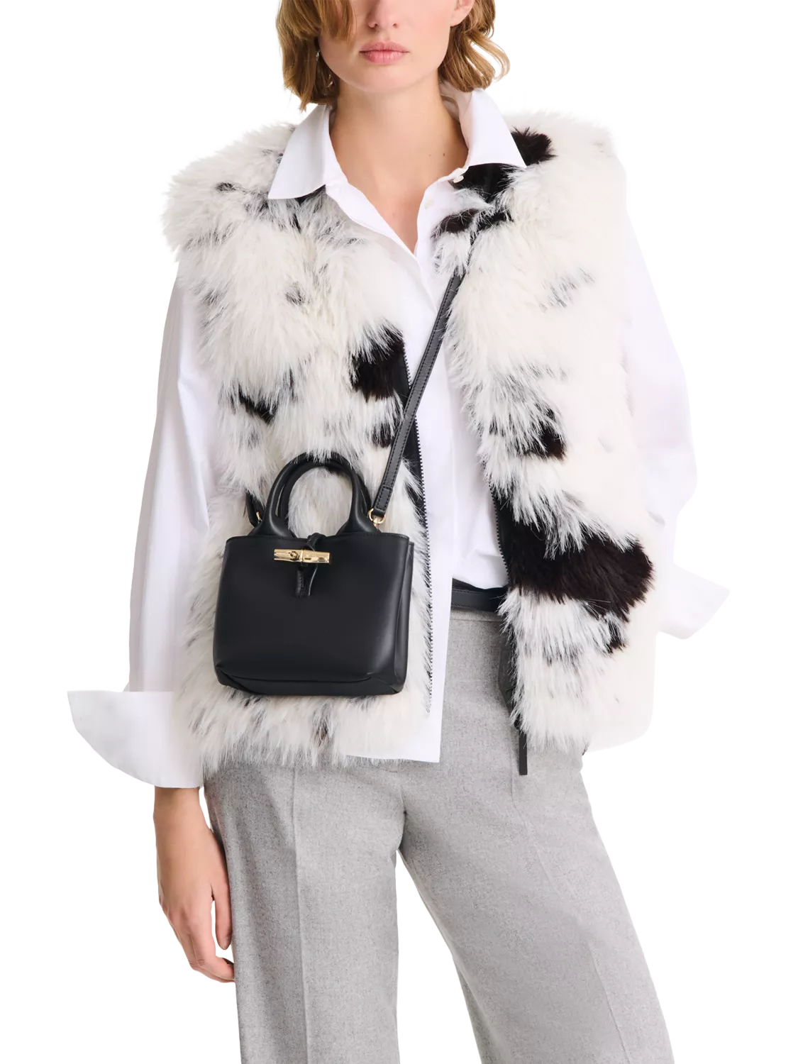 Longchamp Le Roseau XS calfskin handbag (British brand)