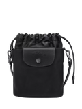 Longchamp Pliage Extra Small Leather Bucket Bag, Black