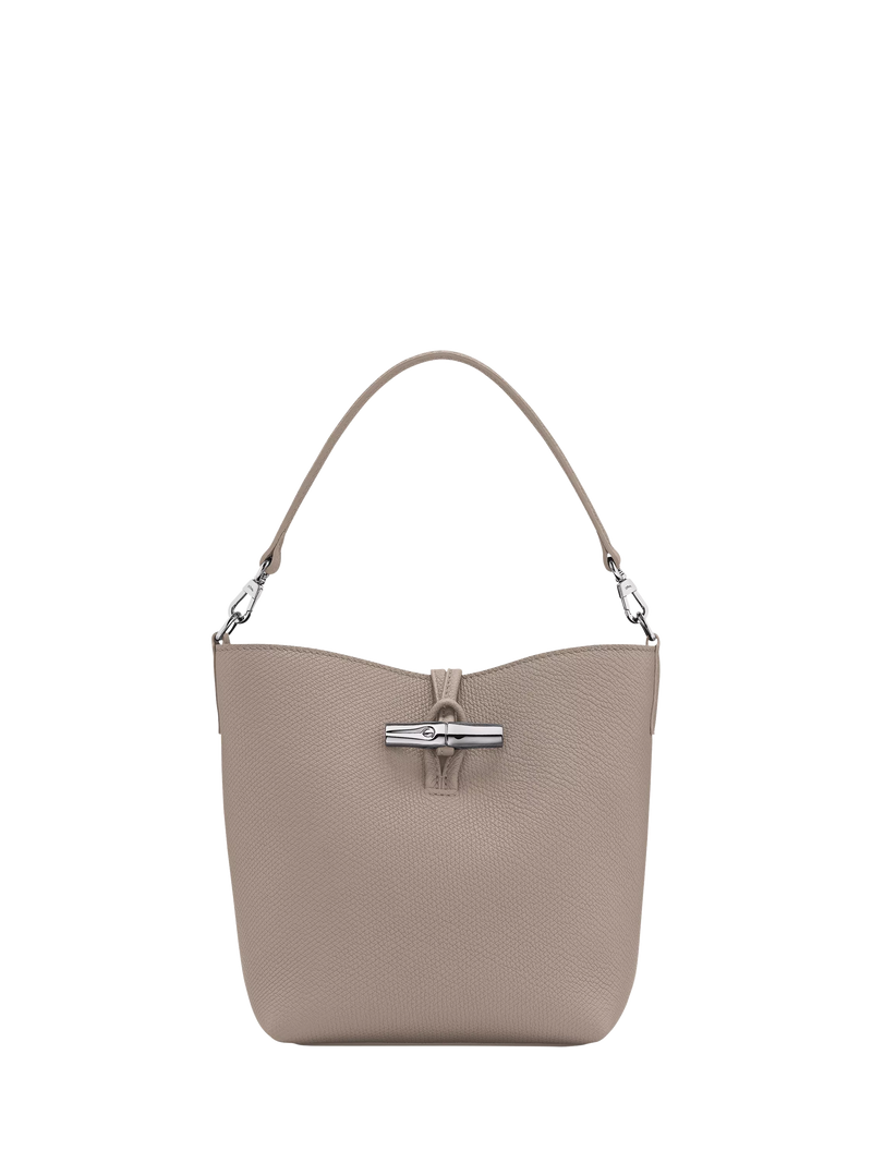 Longchamp Le Roseau Leather XS Bucket Bag, Clay