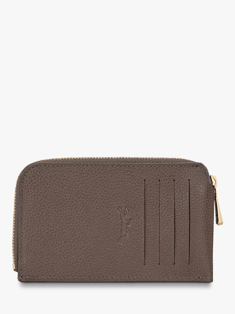 Longchamp Le Foulonné zipped leather cardholder (British brand)