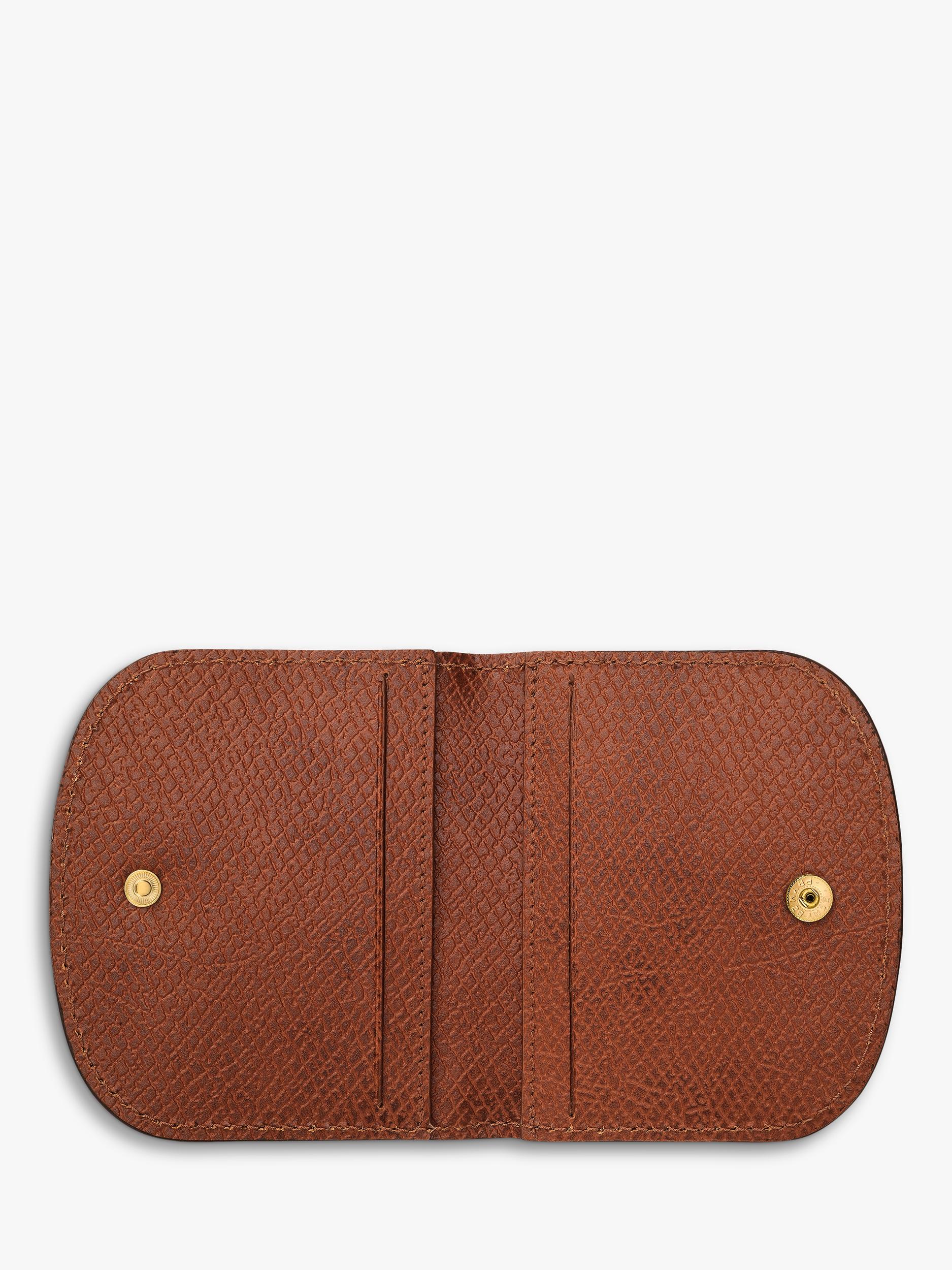 Longchamp Épure leather card holder 8.5x10cm, imported from the UK