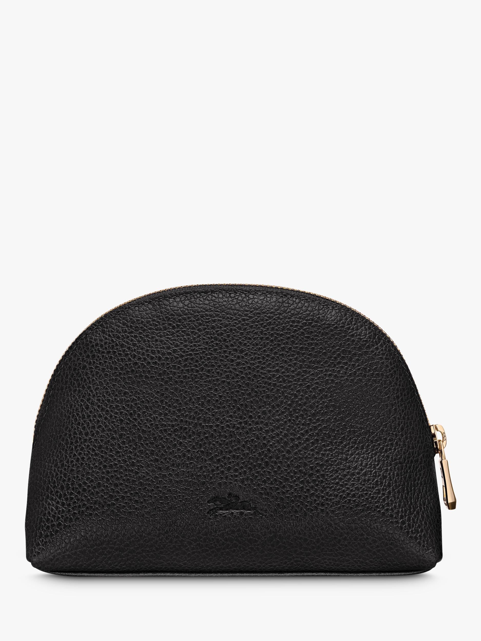 Longchamp Le Foulonné zipped leather pouch, imported from the UK