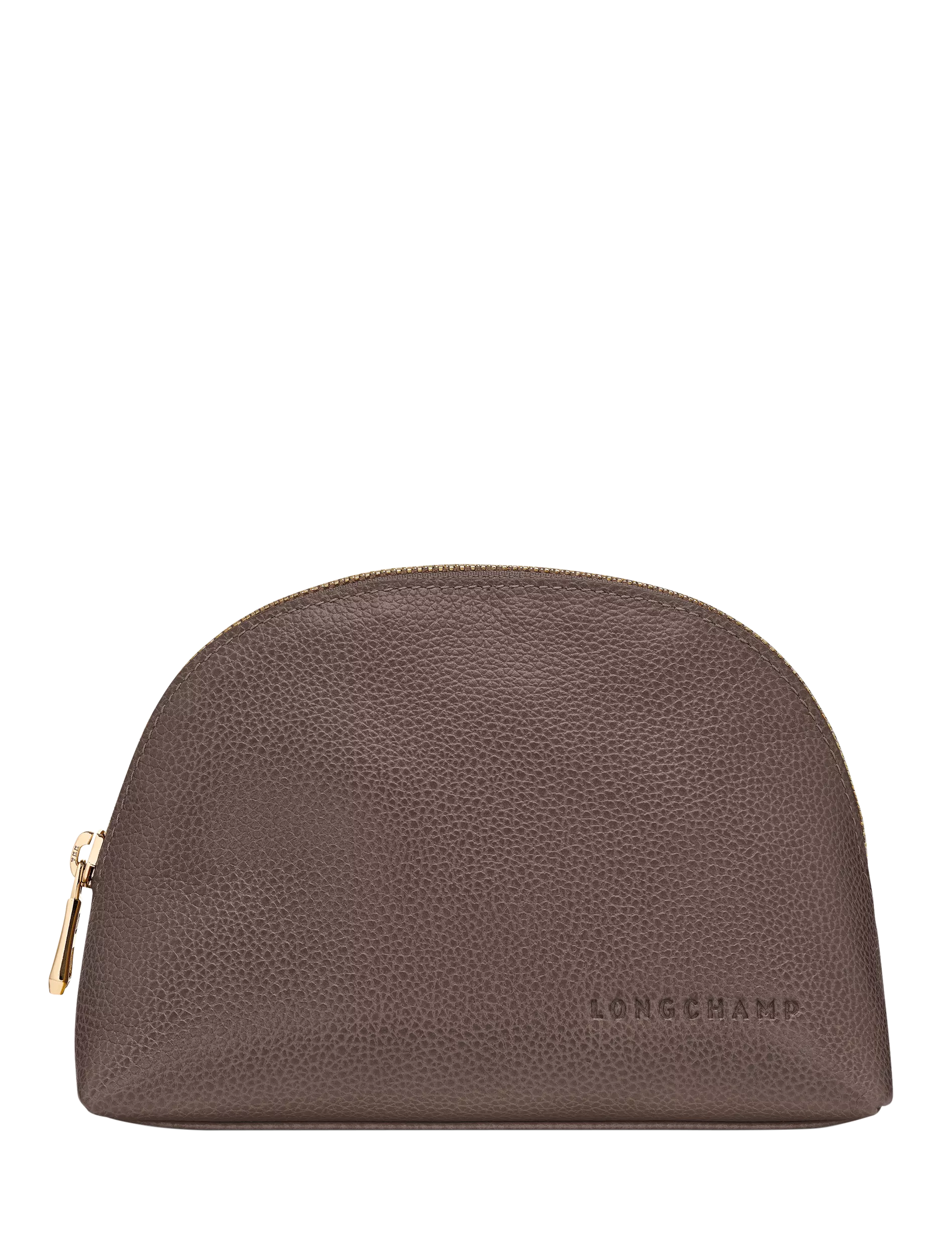 Longchamp Le Foulonné zipped leather pouch, imported from the UK