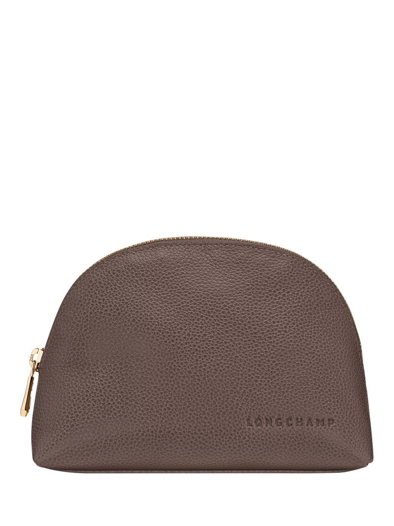 Longchamp Le Foulonné zipped leather pouch, imported from the UK