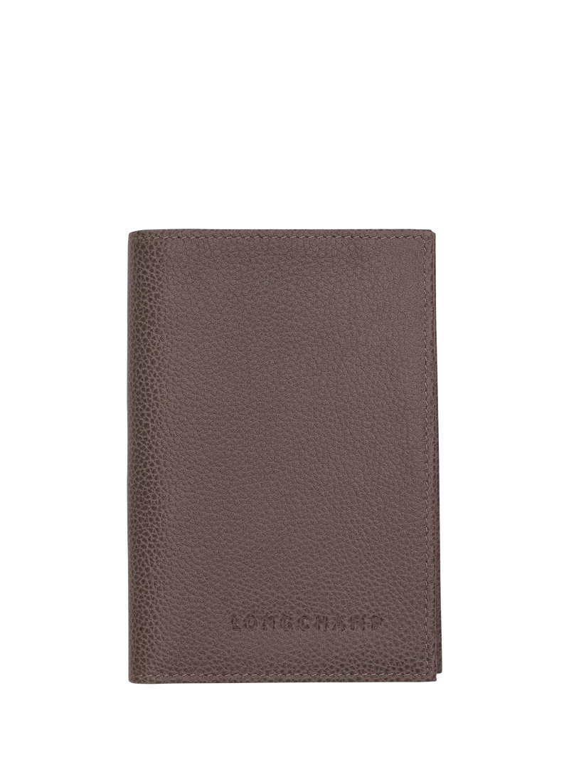 Longchamp Le Foulonné Leather Passport Cover