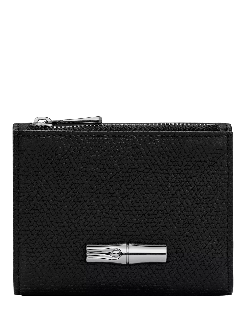 Longchamp Roseau leather compact wallet H9xW11cm, imported from the UK