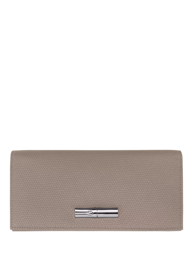 Longchamp Le Roseau Leather Wallet, Clay