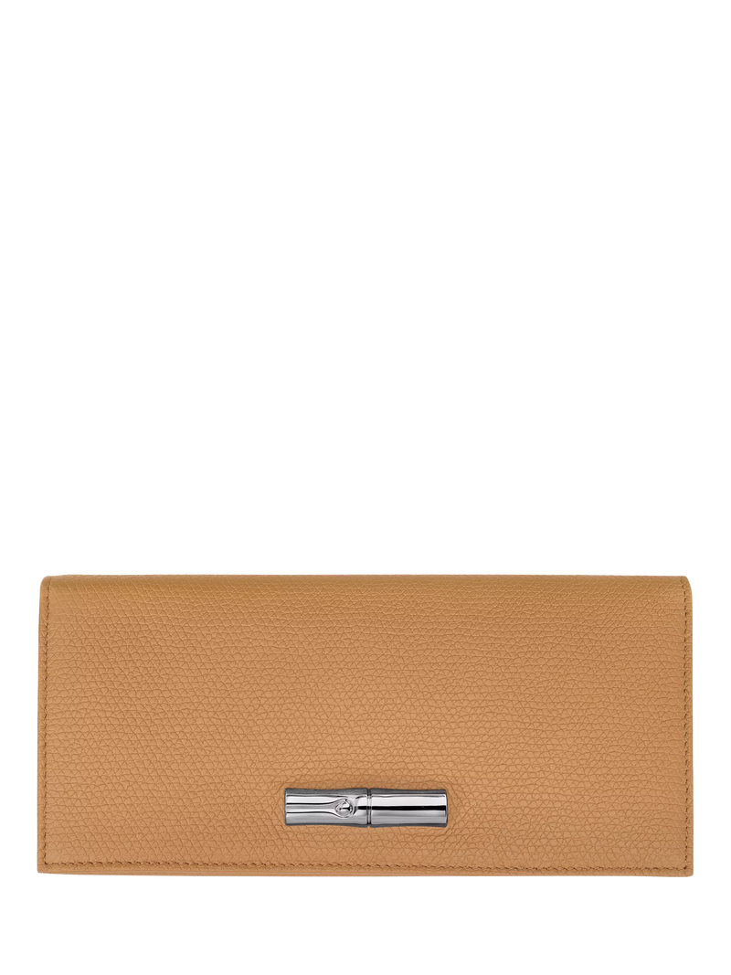 Longchamp Le Roseau Leather Wallet, Walnut
