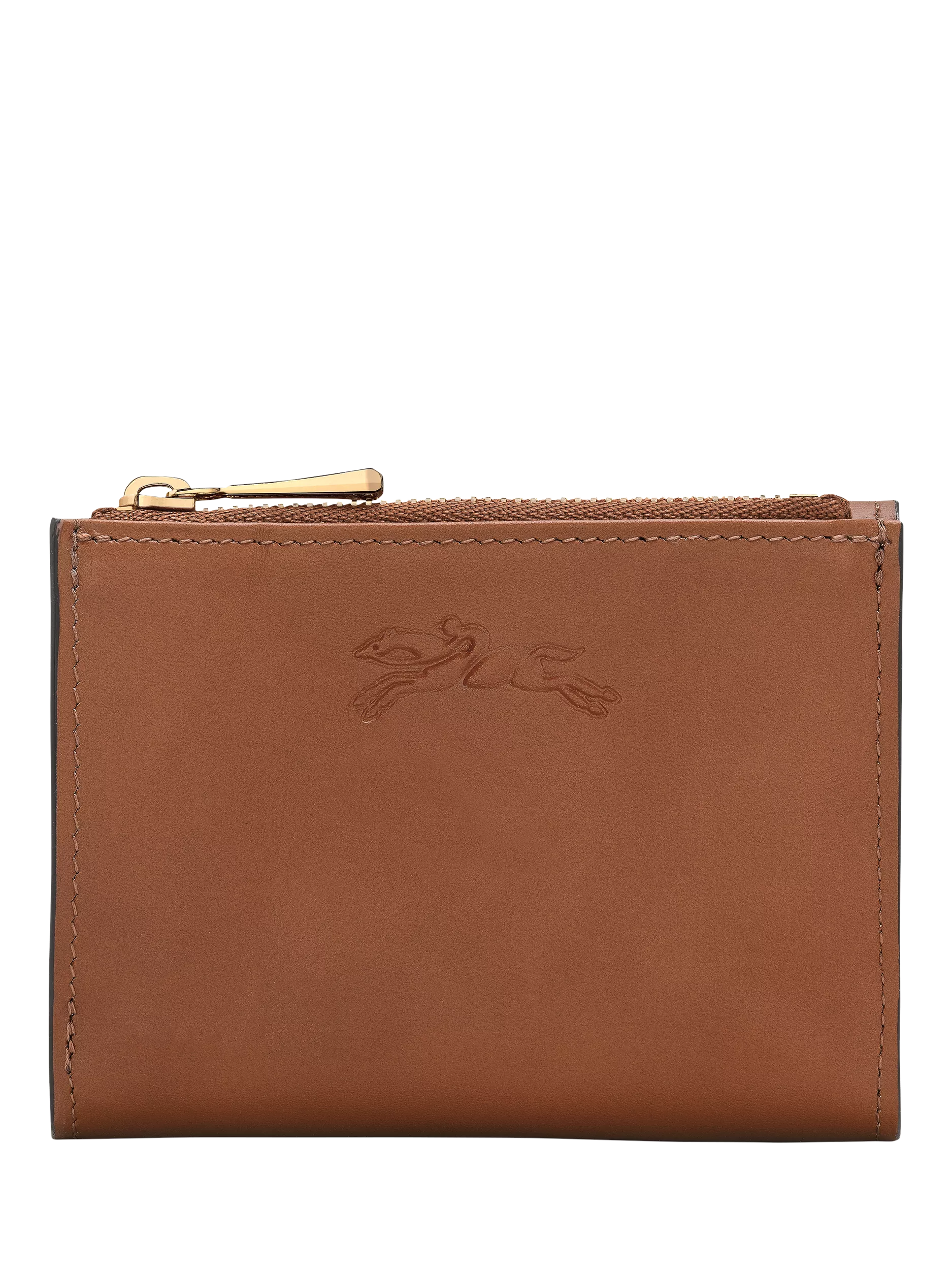 Longchamp Épure Leather Compact Wallet, Cognac