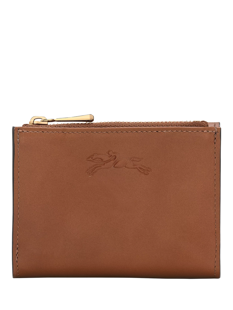 Longchamp Épure Leather Compact Wallet, Cognac
