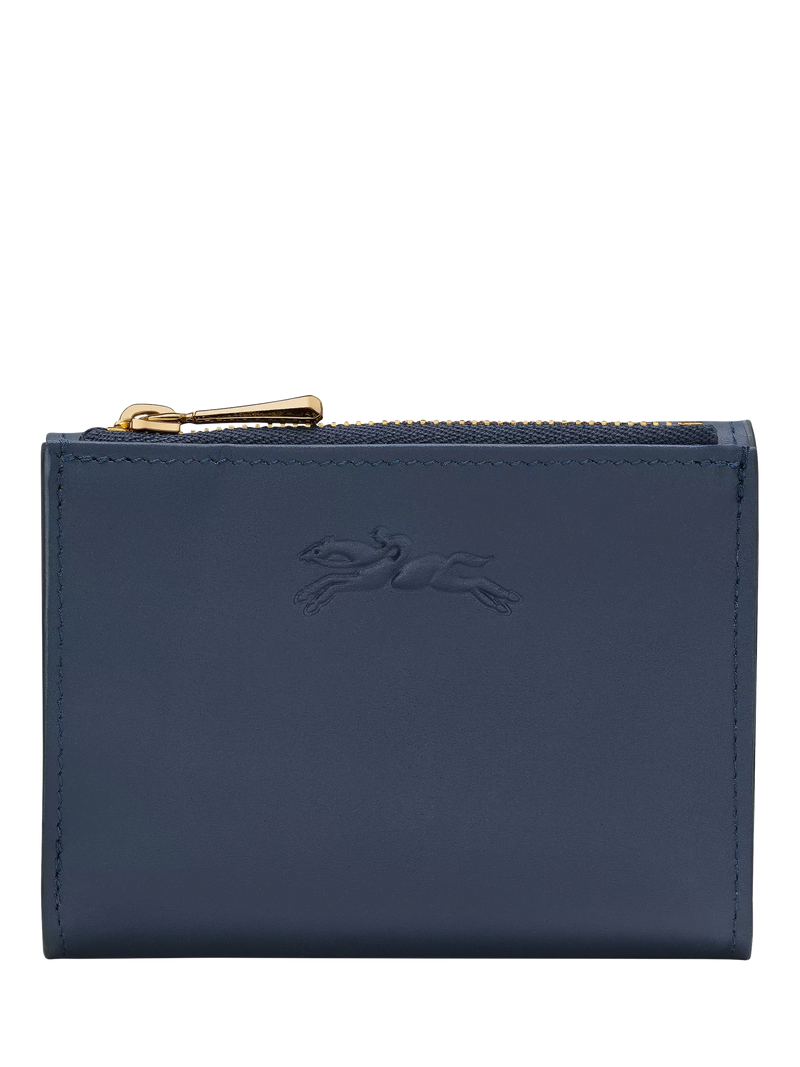Longchamp Épure Leather Compact Wallet, Blue Navy