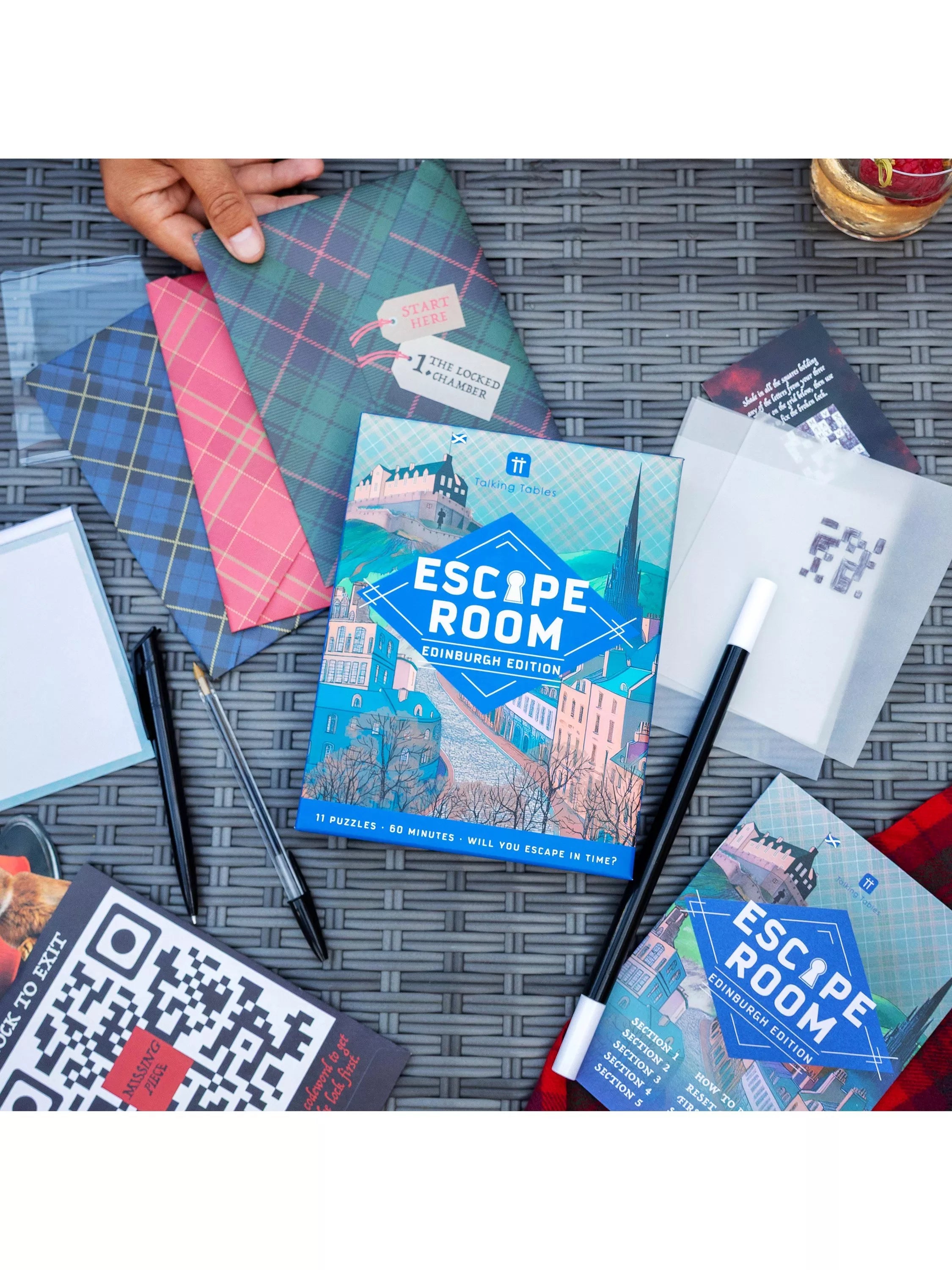 Talking Tables Edinburgh escape room board game - British product