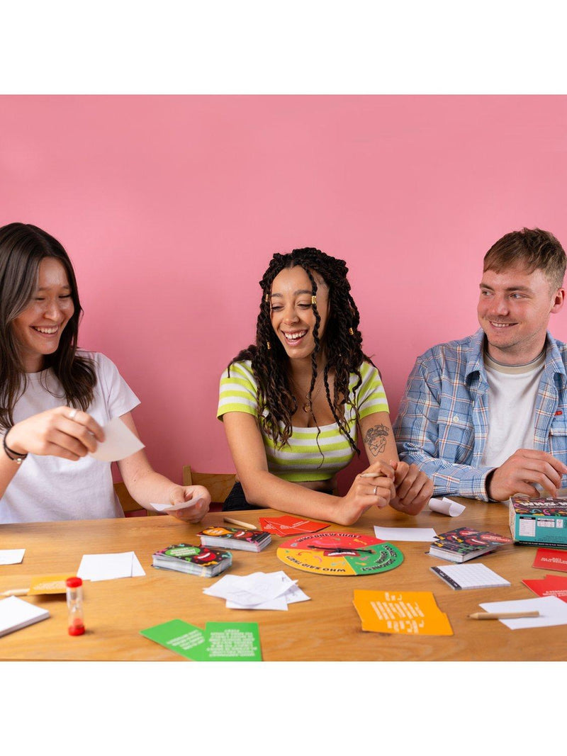 Talking Tables Who-Ha party game, imported from the UK