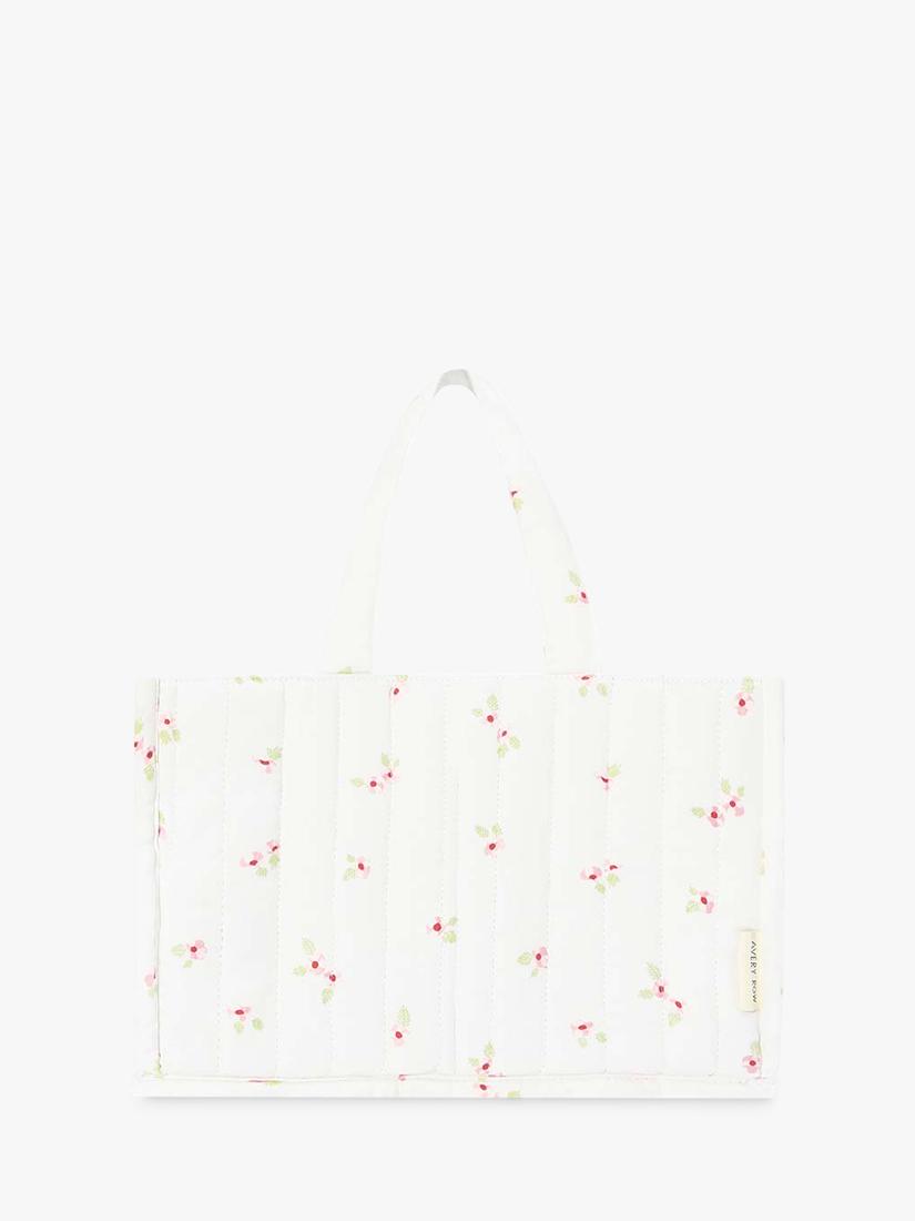 Avery Row baby changing caddy in Anemone floral print - British product