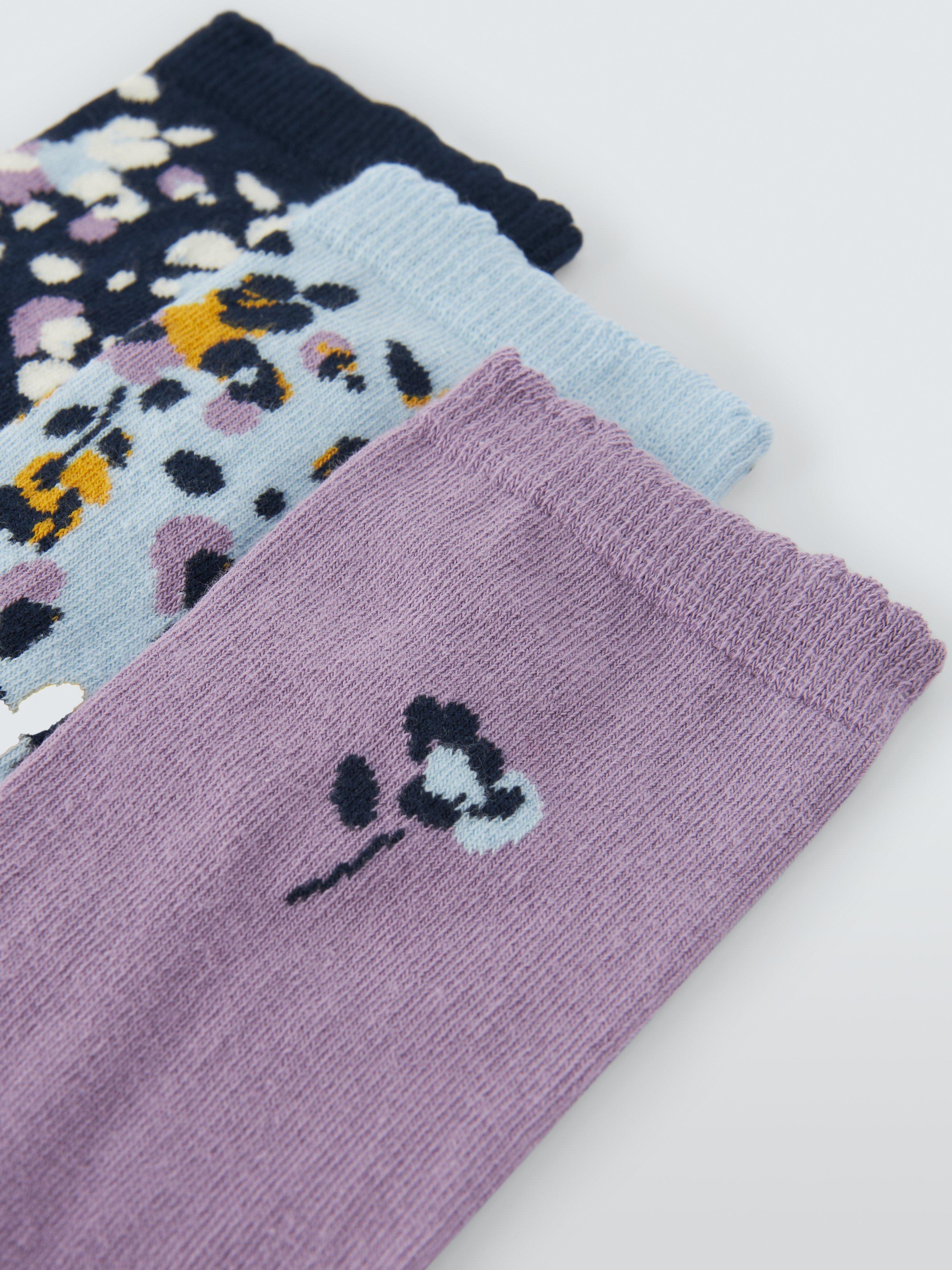John Lewis floral ankle socks pack of 3, UK version