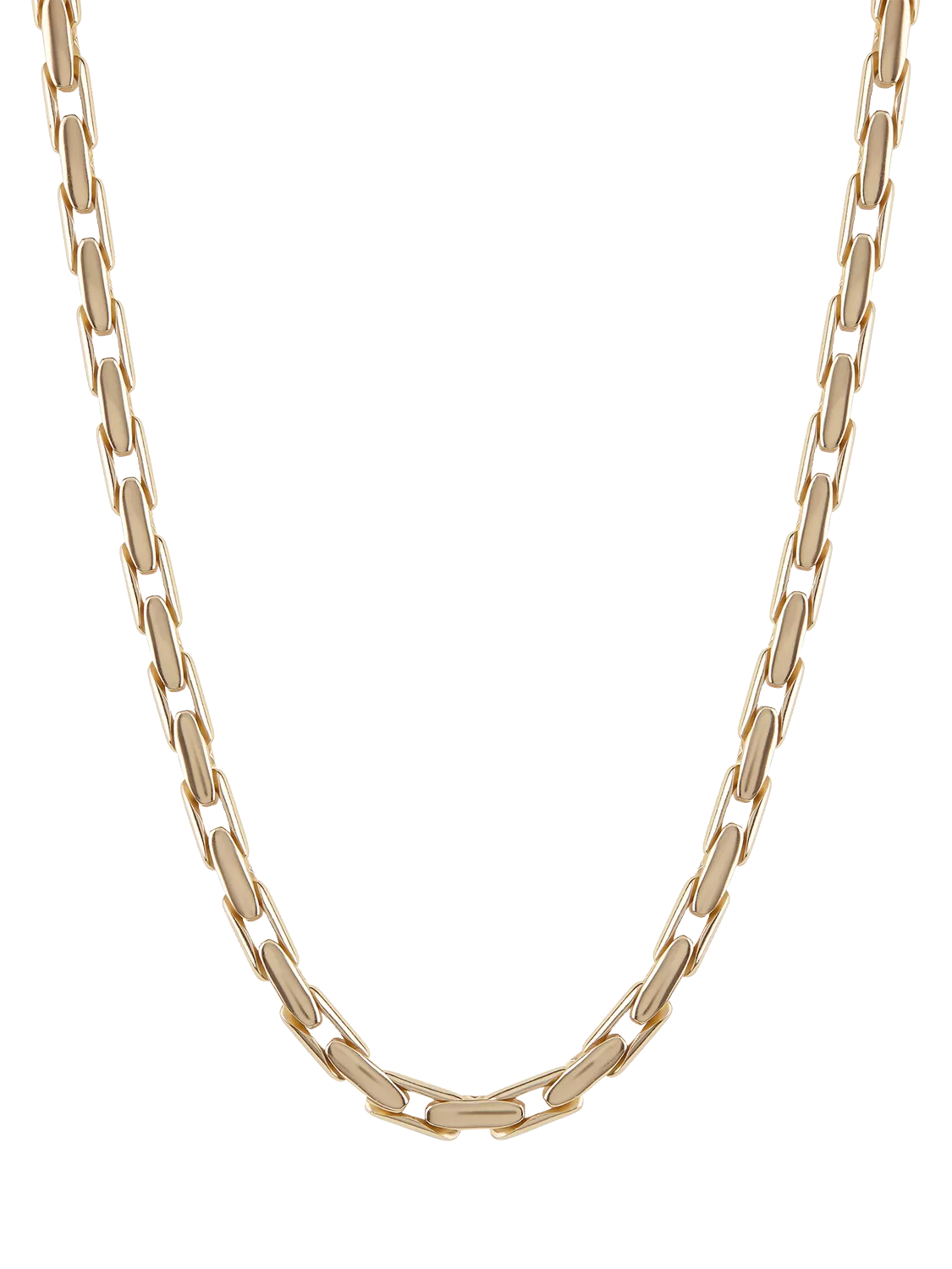 Tutti polished chain necklace gold plated 46.2cm - British product