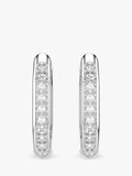 Swarovski Dextera hoop earrings in silver with crystals, UK version
