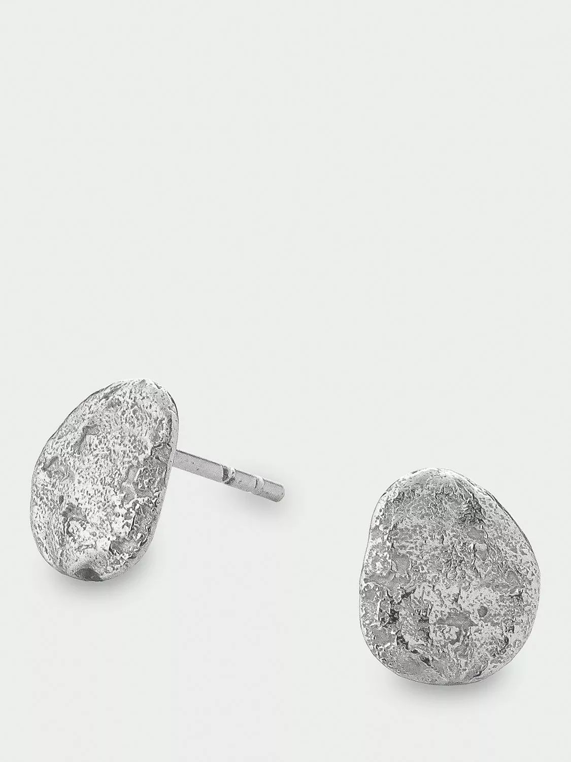 Tutti textured stud earrings silver 1cm (British brand)