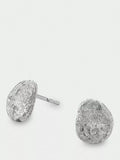 Tutti textured stud earrings silver 1cm (British brand)