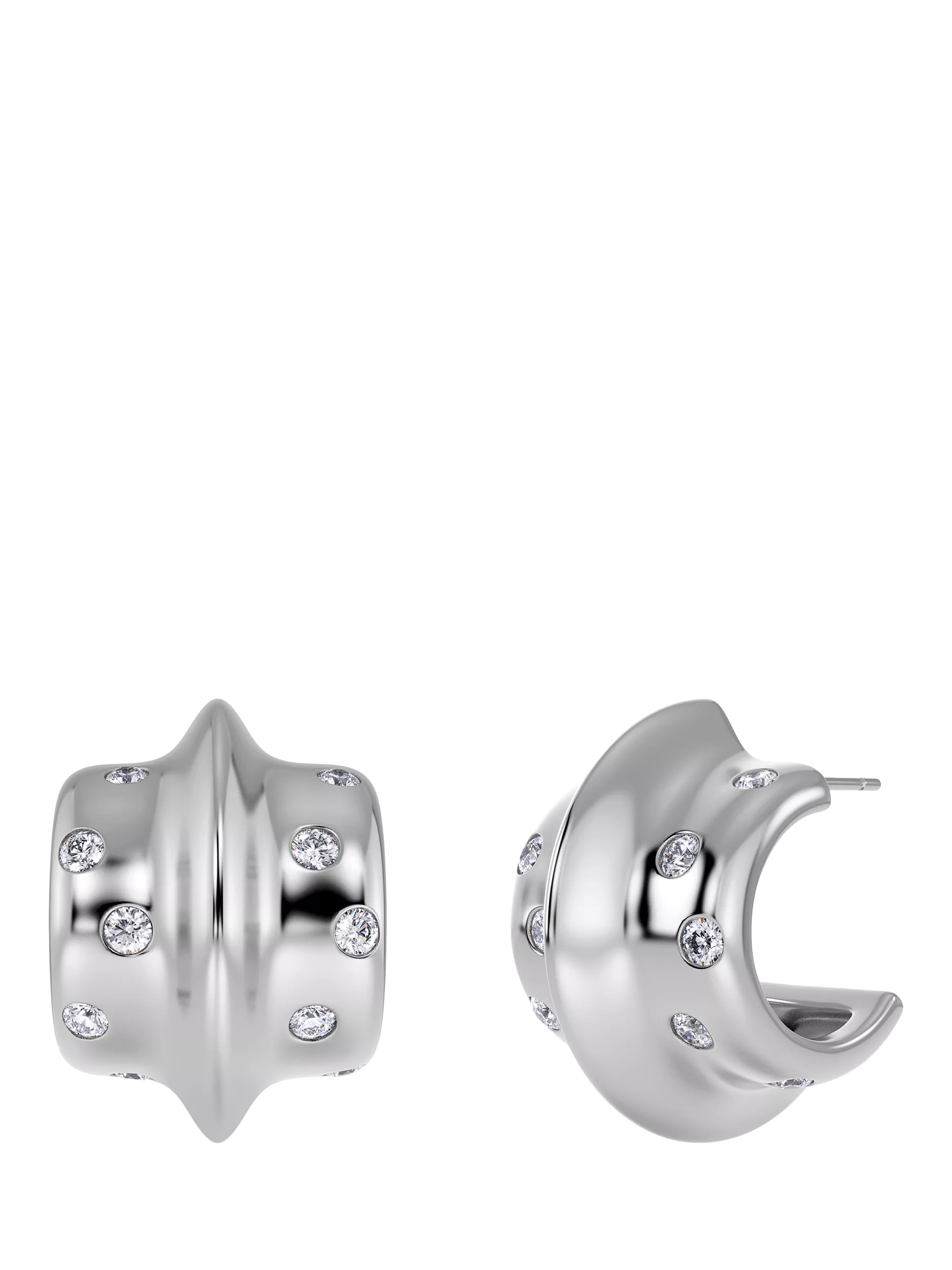 EDBLAD cubic zirconia hoop earrings 21x26mm, UK version