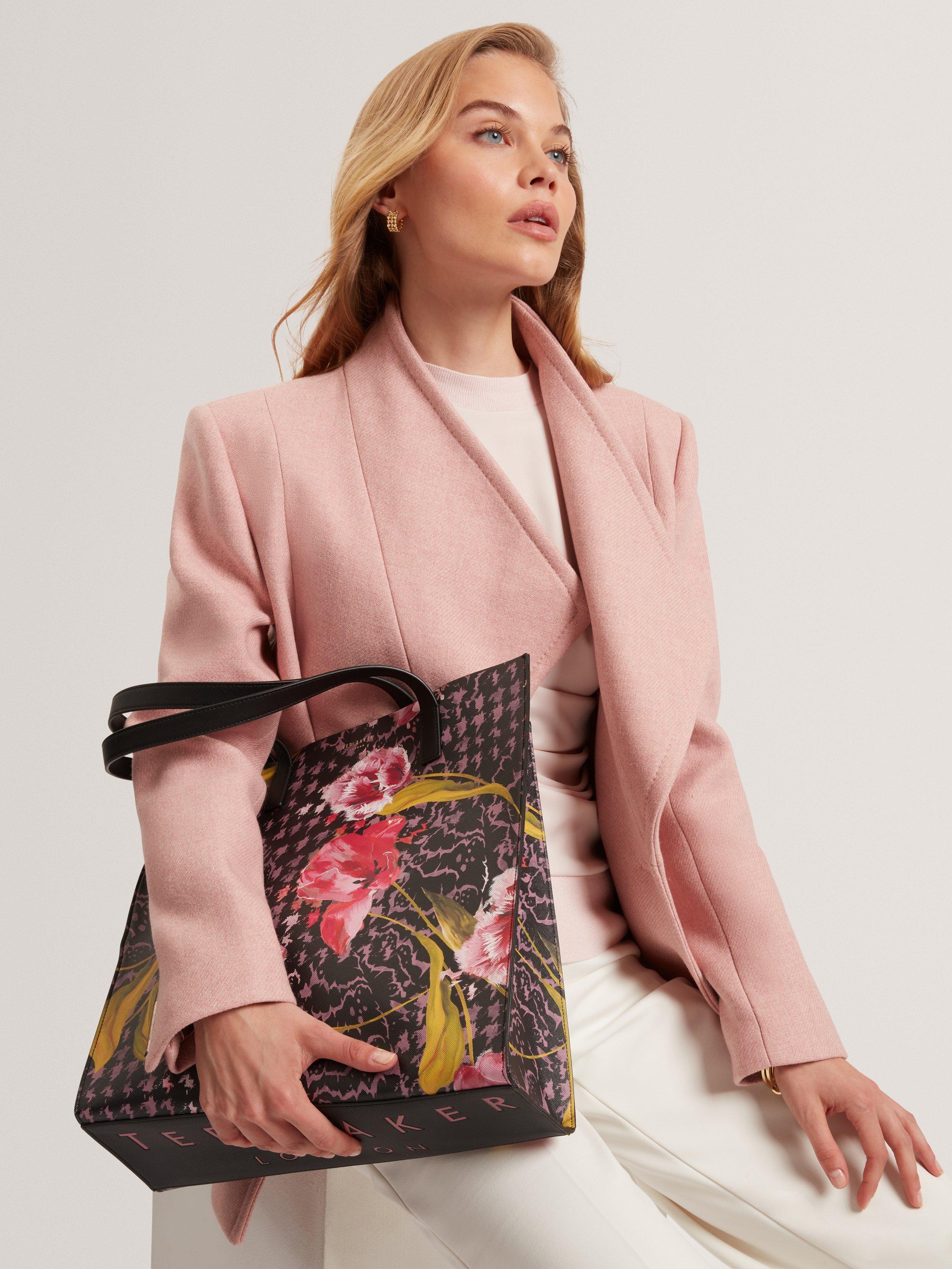 Ted Baker Tullsa large floral handbag, black - UK version