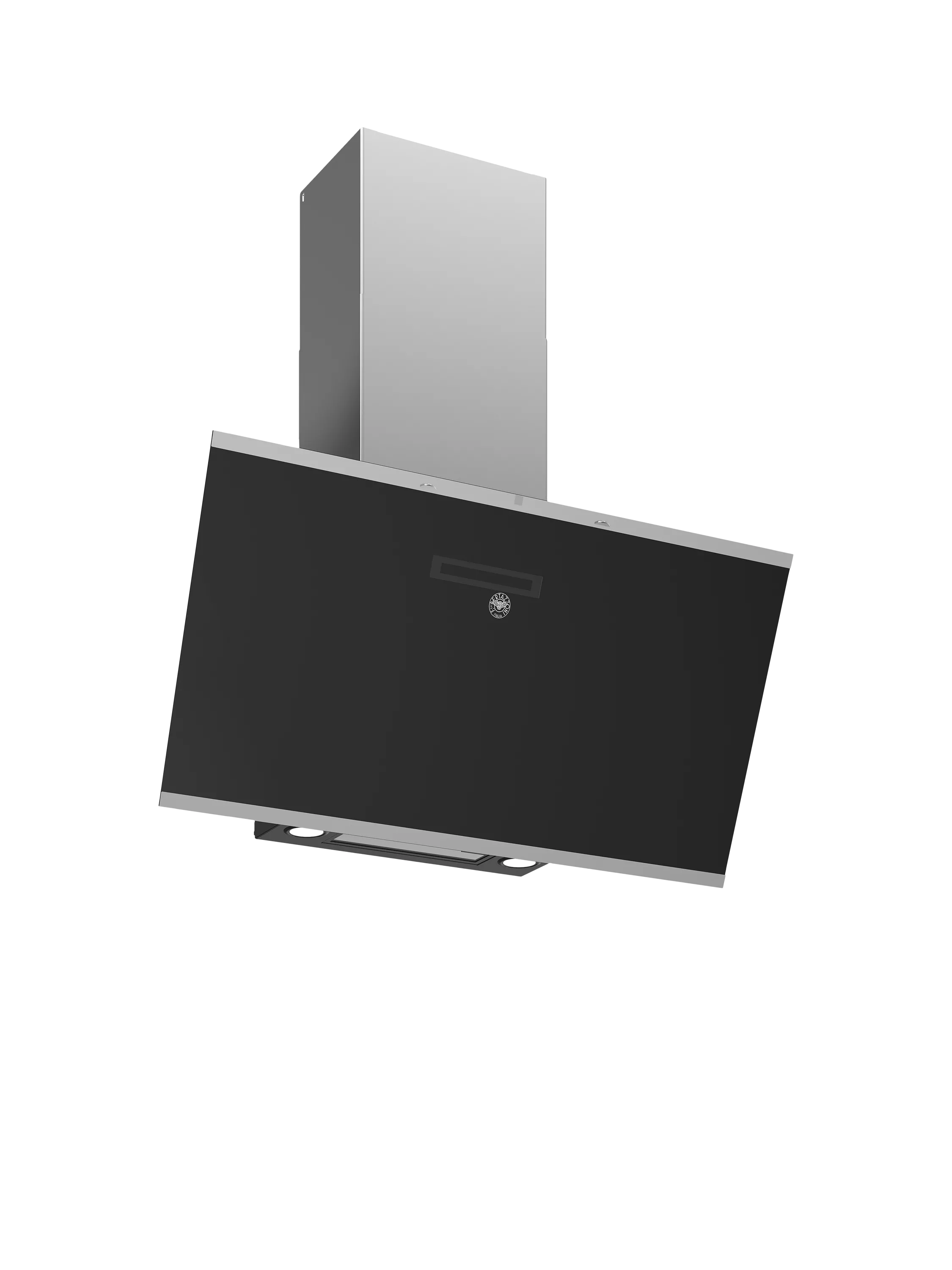 Bertazzoni chimney cooker hood 90cm black glass, imported from the UK