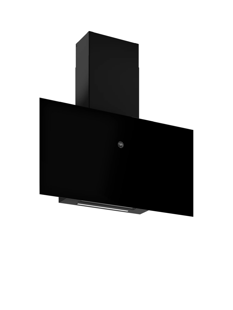 Bertazzoni chimney cooker hood black glass 90cm - British product