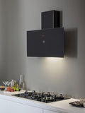 Bertazzoni chimney cooker hood black glass 90cm - British product
