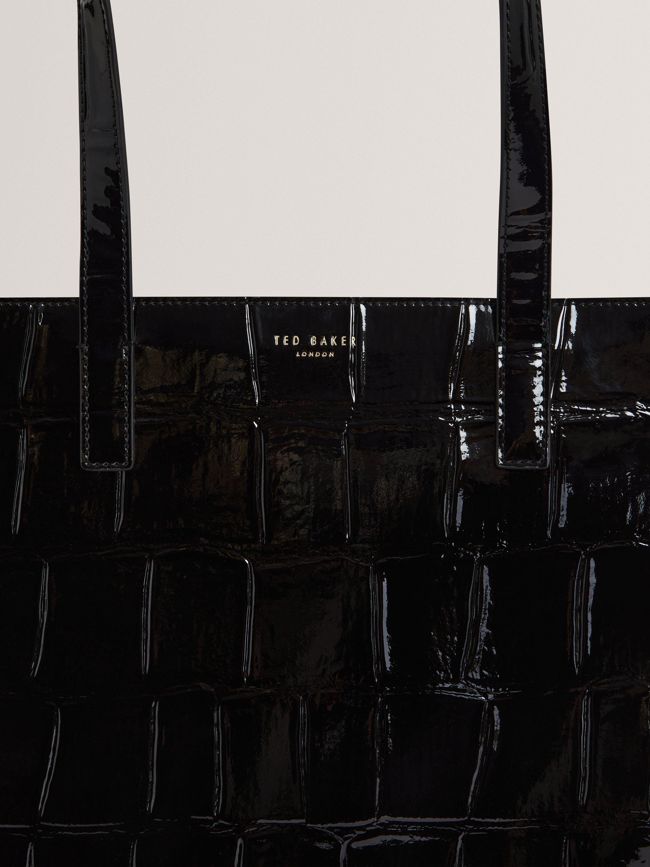 Ted Baker croc tote bag black, imported from the UK
