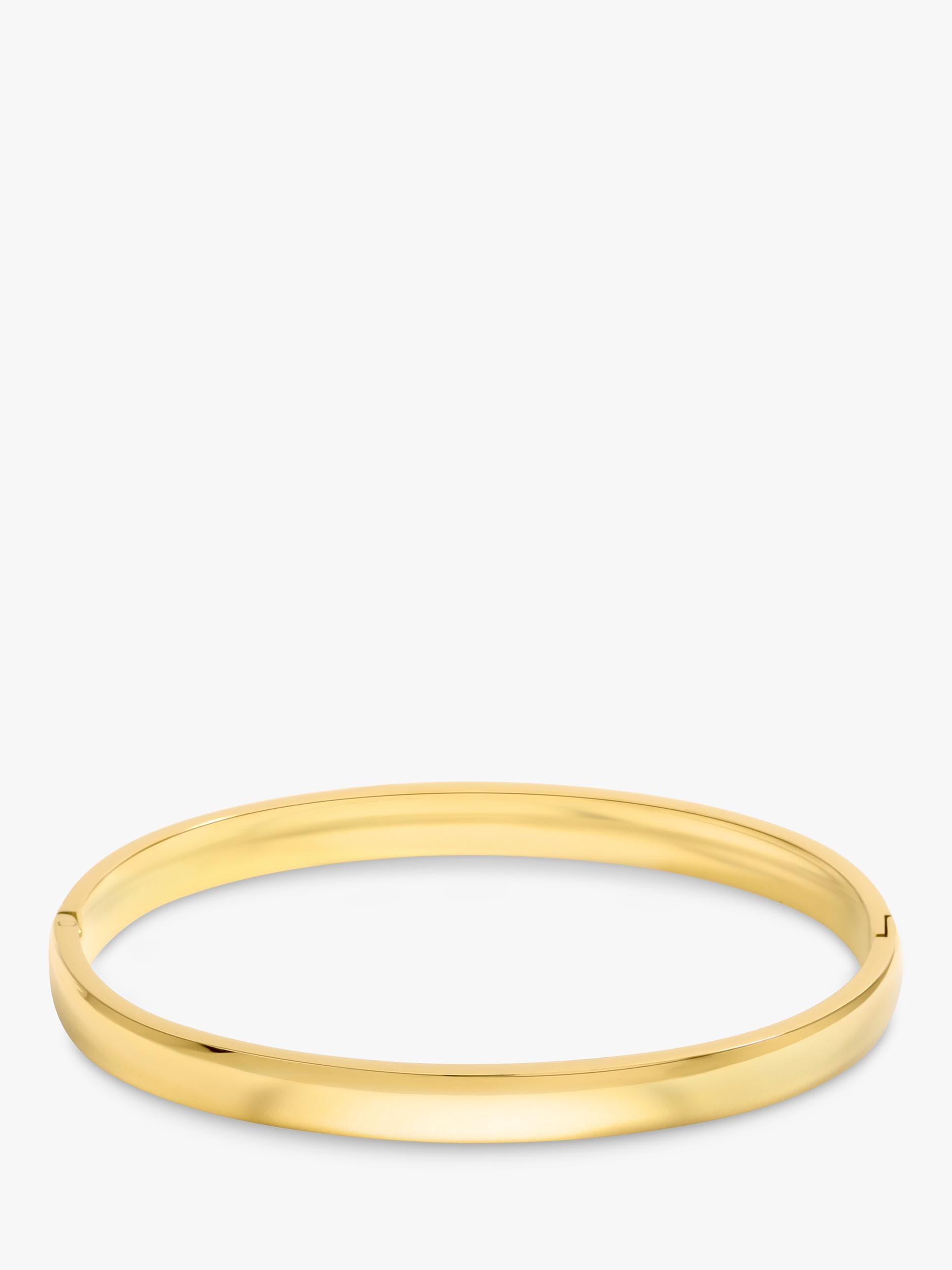Waterproof Polished Gold-Plated Stainless Steel Bangle