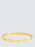 Jon Richard Waterproof Polished Crystal Bangle Gold