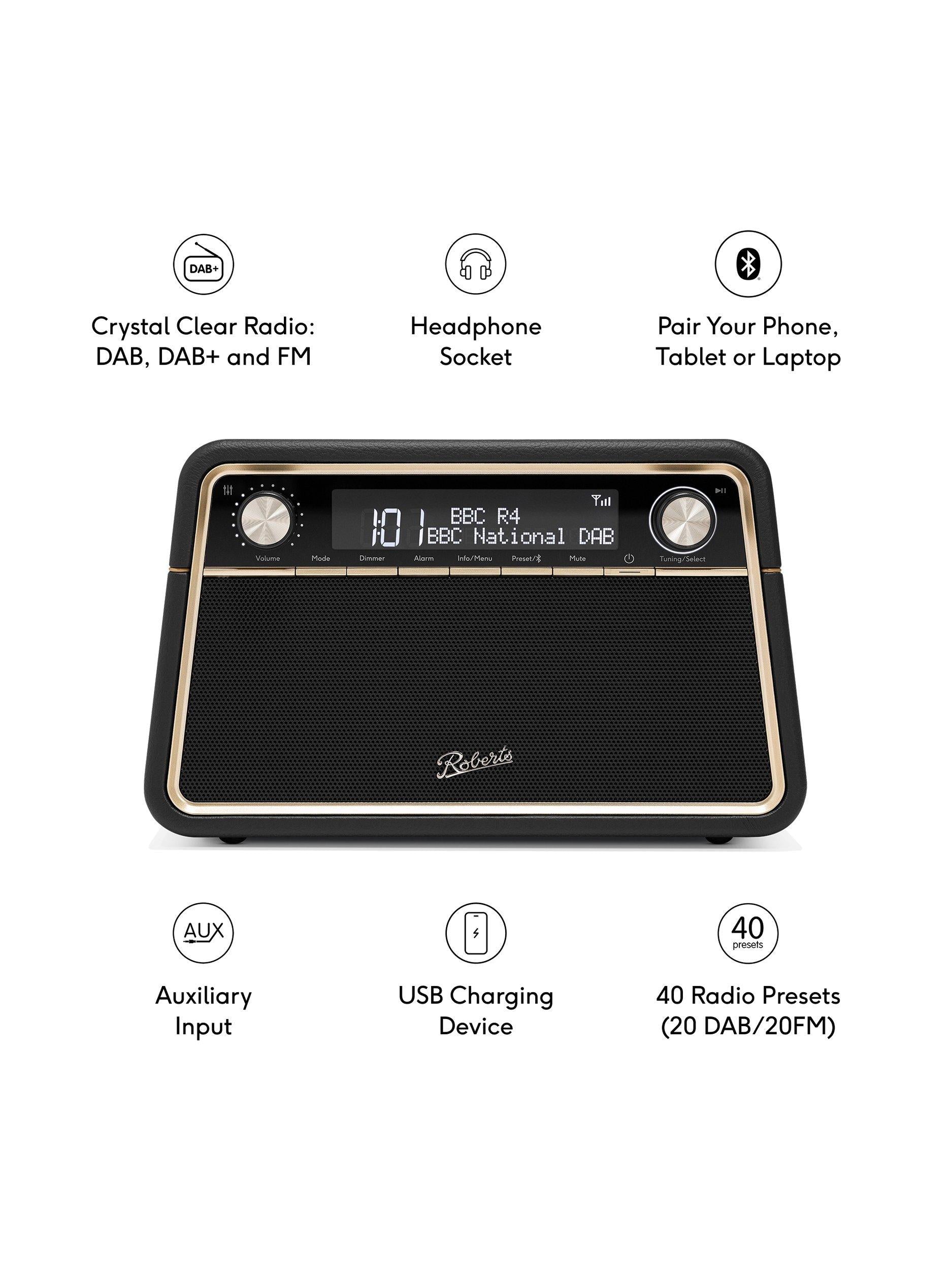 Roberts Reva DAB tabletop radio black - British product